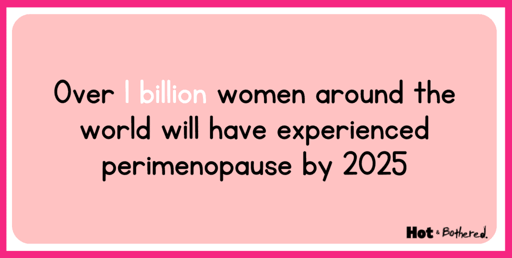 Over 1 billion women around the world will have experienced perimenopause by 2025